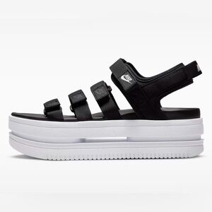 NIKE ICON CLASSIC Black Platform Sandals
